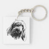 Spinone Pocket Rustig Sleutelhanger (Achterkant)