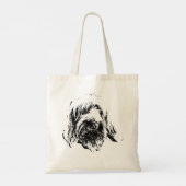 Spinone Tote Bag – Minimalist Dog Head Sketch (Achterkant)