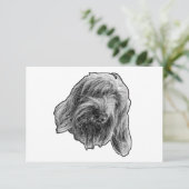Spinone vriendelijke dank bedankkaart (Staand voorkant)