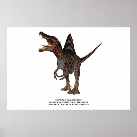 Spinosaurus 01 Afdruk Poster (Voorkant)