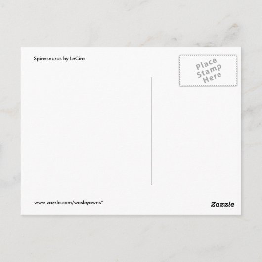 Spinosaurus Briefkaart (Achterkant)