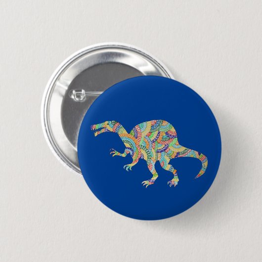 Spinosaurus dinosaur badge ronde button 5,7 cm (Voorkant /achterkant)