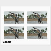 Spinosaurus dinosaur die vis eet - 3D rendering Rechthoekige Sticker (Vel)