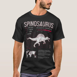 Spinosaurus Dinosaur Facts T Shirt Mens Womens Kid