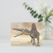 Spinosaurus dinosaur in de woestijn - 3D rendering Briefkaart (Staand voorkant)