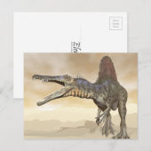 Spinosaurus dinosaur in de woestijn - 3D rendering Briefkaart (Voorkant / Achterkant)