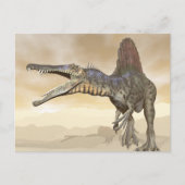 Spinosaurus dinosaur in de woestijn - 3D rendering Briefkaart (Voorkant)