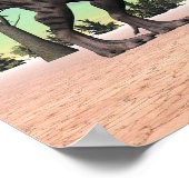 Spinosaurus dinosaur in de woestijn - 3D rendering Poster (Hoek)