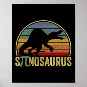 Spinosaurus - Dinosaur Pi-dag Grappige Wiskunde Pu Poster