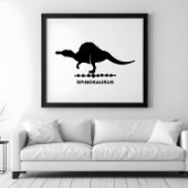 Spinosaurus Dinosaur Silhouet Poster