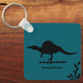 Spinosaurus Dinosaur Silhouet Sleutelhanger (Voorkant)