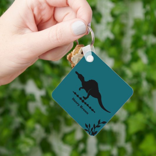 Spinosaurus Dinosaur Silhouet Sleutelhanger (Hand)