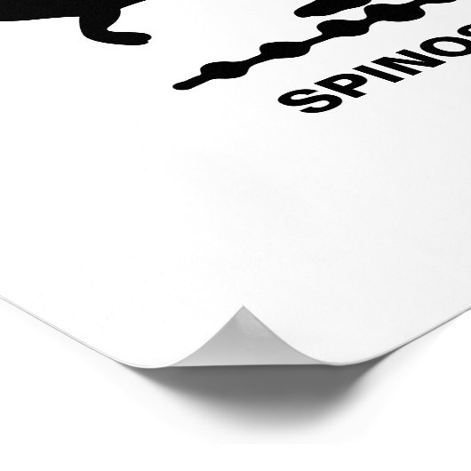 Spinosaurus Dinosaur Silhouette Poster (Hoek)