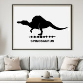 Spinosaurus Dinosaur Silhouette Poster