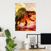 Spinosaurus Dinosaur Vivid Bedroom Wall Poster (Thuiskantoor)