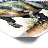 Spinosaurus Dinosaur Waterverf Home Decor WallArt Poster (Hoek)