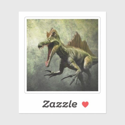 Spinosaurus dinosauriër in oerbos sticker (Vel)