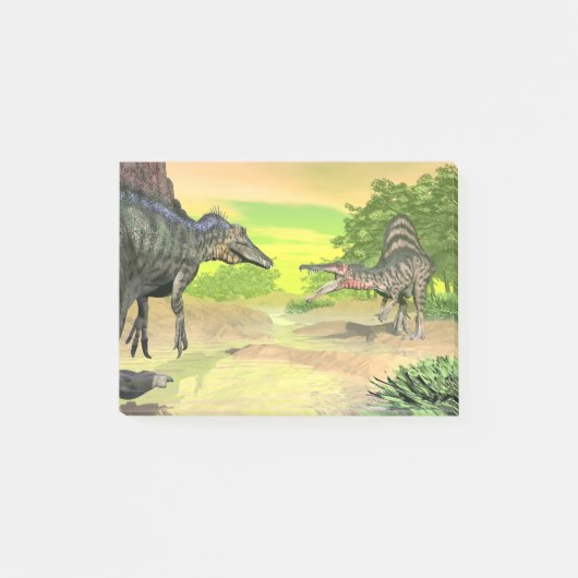 Spinosaurus dinosaurus gevecht - 3D rendering Post-it® Notes (Voorkant)