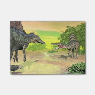 Spinosaurus dinosaurus gevecht - 3D rendering Post-it® Notes