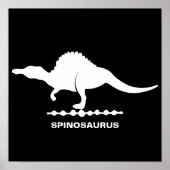 Spinosaurus Dinosaurus Silhouet Poster (Voorkant)