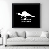 Spinosaurus Dinosaurus Silhouet Poster