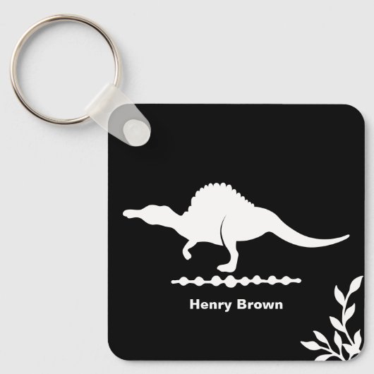 Spinosaurus dinosaurus silhouet sleutelhanger (Voorkant)