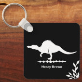 Spinosaurus dinosaurus silhouet sleutelhanger (Voorkant)