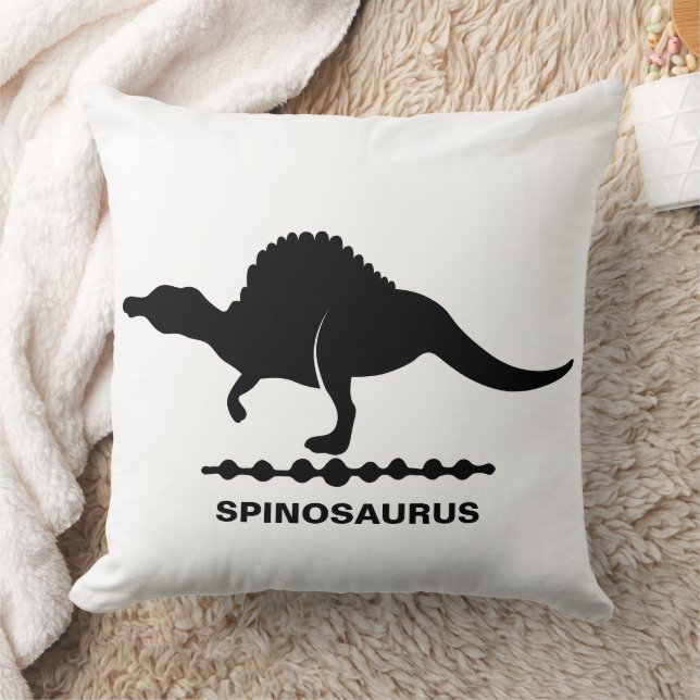Spinosaurus Dinosaurus Silhouet Worp Kussen (Deken)