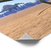 Spinosaurus dinosaurus wandeling - 3D rendering Poster (Hoek)