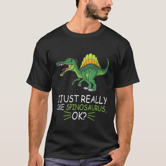 Spinosaurus-dinosaurusliefhebber Ik hou gewoon van T-shirt (Voorkant)