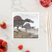 Spinosaurus dinosaurussen in de woestijn - 3D rend Servet (Insitu)