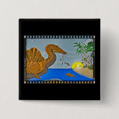 Spinosaurus Film Reel Dinosaur Button Pin (Voorkant)