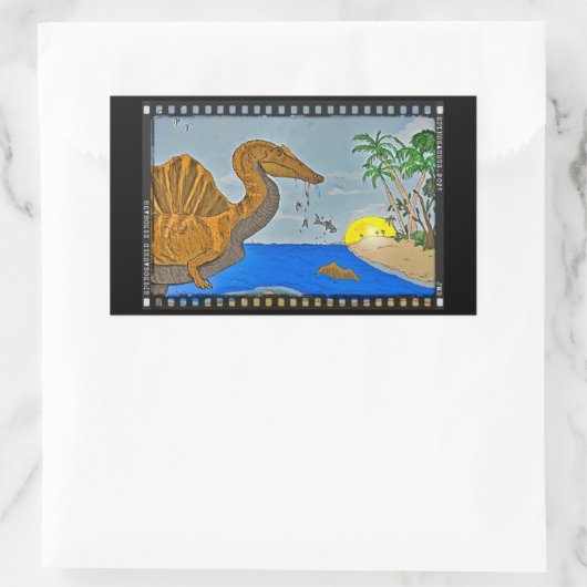 Spinosaurus Film Reel Dinosaur Sticker (Tas)