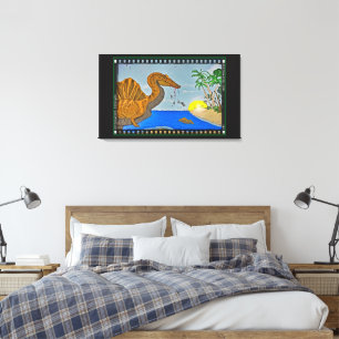 Spinosaurus Filmrol Dinosaurus Canvasprint Canvas Afdruk