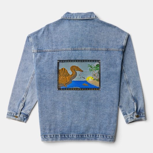 Spinosaurus Filmspoel Dames Denim Jas Jacket (Achterkant)