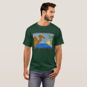 Spinosaurus Ocean Forest Green Men's Shirt Dino (Voorkant volledig)