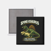 Spinosaurus prehistorische chiropractor grappig magneet (Voorkant / Achterkant)