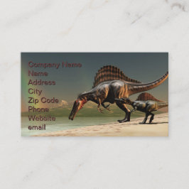 Spinosaurus Rainbow Print Visitekaartje