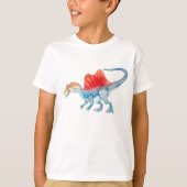 Spinosaurus Waterverf Sky Blue T-shirt (Voorkant)