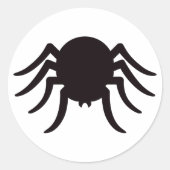 Spinsilhouet zwart wit Halloween stickers (Voorkant)