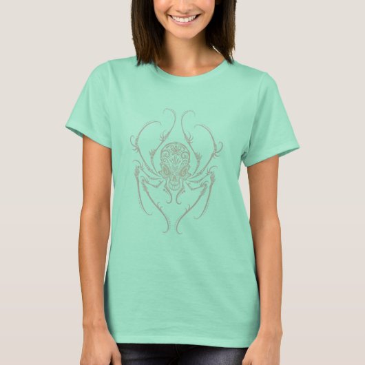 Spinsuiker Roze schedel T-shirt (Voorkant)