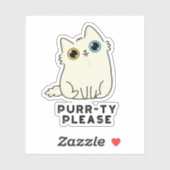 Spint alstublieft grappig Kitty Cat Pun Sticker (Vel)