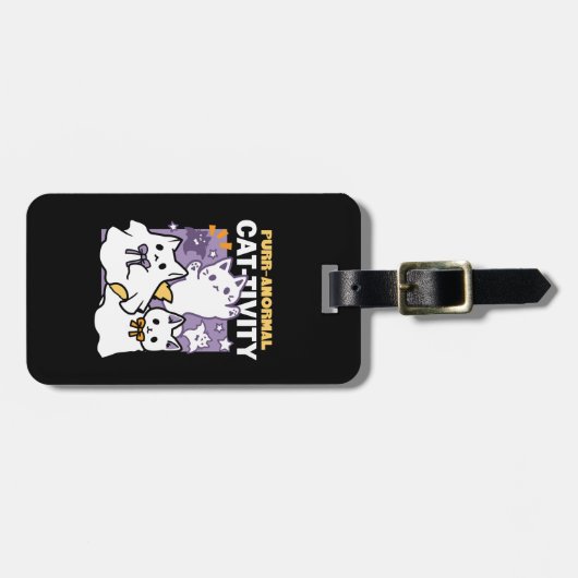 Spint-anormal Cat-tivity - Halloween Cat Design Bagagelabel (Voorkant horizontaal)