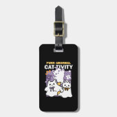 Spint-anormal Cat-tivity - Halloween Cat Design Bagagelabel (Voorkant verticaal)