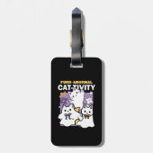 Spint-anormal Cat-tivity - Halloween Cat Design Bagagelabel (Achterkant verticaal)