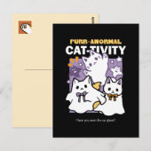 Spint-anormal Cat-tivity - Halloween Cat Design Briefkaart (Voorkant / Achterkant)