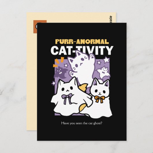 Spint-anormal Cat-tivity - Halloween Cat Design Briefkaart (Voorkant / Achterkant)