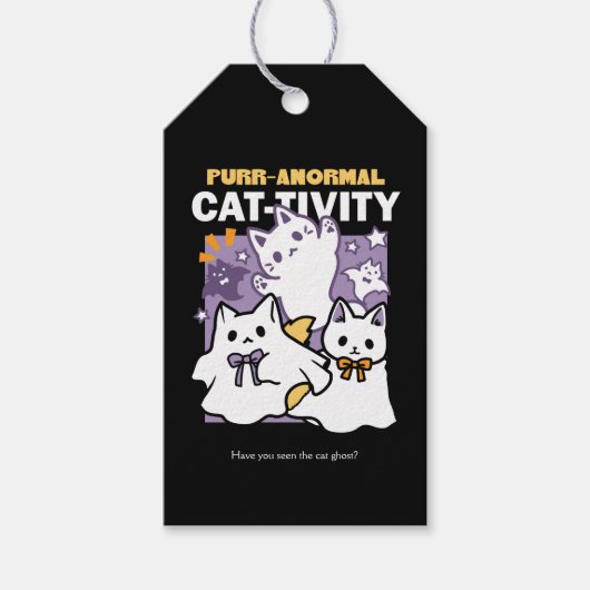 Spint-anormal Cat-tivity - Halloween Cat Design Cadeaulabel (Voorkant)