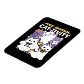 Spint-anormal Cat-tivity - Halloween Cat Design Magneet (Linkerzijde)