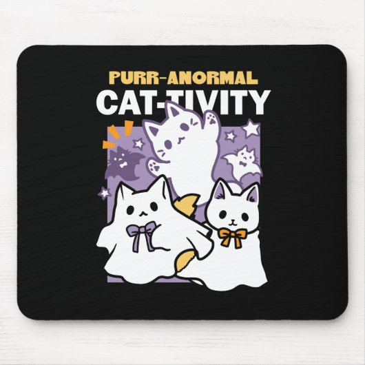Spint-anormal Cat-tivity - Halloween Cat Design Muismat (Voorkant)